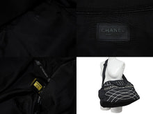 画像をギャラリービューアに読み込む, CHANEL シャネル スポーツライン 2WAYボストンバッグ 10番台 A32808 ナイロン ブラック ホワイト 美品 中古 56291