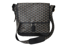 画像をギャラリービューアに読み込む, GOYARD ゴヤール ヴィンテージ 廃盤 ショルダーバッグ グランブルーＭＭ PVCコーティングキャンバス シルバー金具 美品 中古 56295