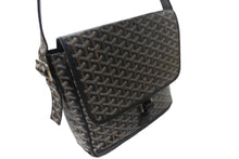 画像をギャラリービューアに読み込む, GOYARD ゴヤール ヴィンテージ 廃盤 ショルダーバッグ グランブルーＭＭ PVCコーティングキャンバス シルバー金具 美品 中古 56295
