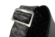 画像をギャラリービューアに読み込む, GOYARD ゴヤール ヴィンテージ 廃盤 ショルダーバッグ グランブルーＭＭ PVCコーティングキャンバス シルバー金具 美品 中古 56295