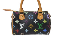 画像をギャラリービューアに読み込む, LOUIS VUITTON ルイヴィトン ハンドバッグ M92644 ミニスピーディ モノグラムマルチカラー ブラック ゴールド 美品 中古 56310