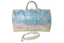 画像をギャラリービューアに読み込む, LOUIS VUITTON ルイヴィトン ヴァージルアブロー M53271 モノグラムプリズム キーポル バンドリエール 50 クリア 美品 中古 56312