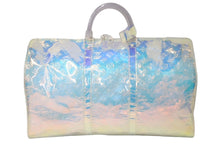 画像をギャラリービューアに読み込む, LOUIS VUITTON ルイヴィトン ヴァージルアブロー M53271 モノグラムプリズム キーポル バンドリエール 50 クリア 美品 中古 56312