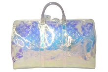 画像をギャラリービューアに読み込む, LOUIS VUITTON ルイヴィトン ヴァージルアブロー M53271 モノグラムプリズム キーポル バンドリエール 50 クリア 美品 中古 56312