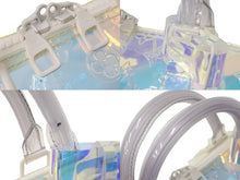 画像をギャラリービューアに読み込む, LOUIS VUITTON ルイヴィトン ヴァージルアブロー M53271 モノグラムプリズム キーポル バンドリエール 50 クリア 美品 中古 56312