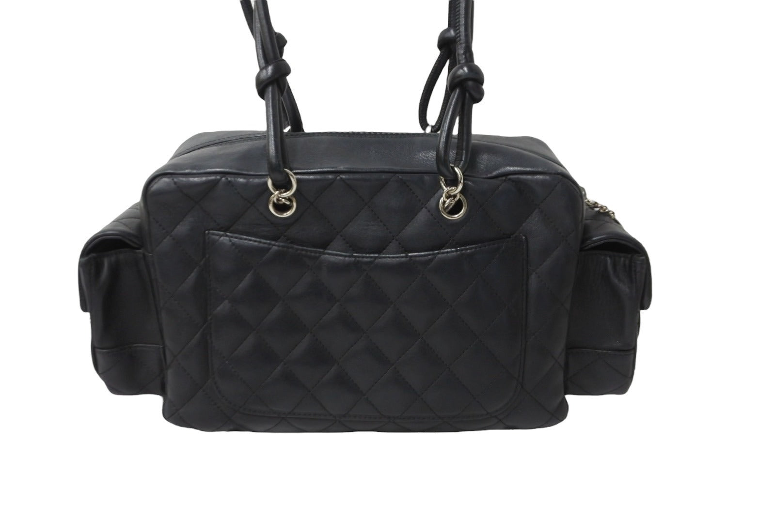 CHANEL シャネル カンボンライン マルチポケットハンドバック 10番代 A25173 ブラック ピンク シルバー金具 美品 中古 56316 –  Casanova Vintage