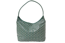 画像をギャラリービューアに読み込む, GOYARD ゴヤール ワンショルダーバッグ フィジー ヘリンボーン柄 PVC レザー グリーン シルバー金具 ユニセックス 美品 中古 56325