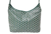 画像をギャラリービューアに読み込む, GOYARD ゴヤール ワンショルダーバッグ フィジー ヘリンボーン柄 PVC レザー グリーン シルバー金具 ユニセックス 美品 中古 56325