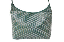 画像をギャラリービューアに読み込む, GOYARD ゴヤール ワンショルダーバッグ フィジー ヘリンボーン柄 PVC レザー グリーン シルバー金具 ユニセックス 美品 中古 56325