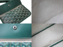 画像をギャラリービューアに読み込む, GOYARD ゴヤール ワンショルダーバッグ フィジー ヘリンボーン柄 PVC レザー グリーン シルバー金具 ユニセックス 美品 中古 56325