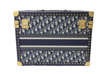 Load image into Gallery viewer, 新品同様 Christian Dior クリスチャンディオール トランク VESPA 946 07-BO-0261トップケース ネイビー ゴールド金具 中古 56327