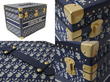 Load image into Gallery viewer, 新品同様 Christian Dior クリスチャンディオール トランク VESPA 946 07-BO-0261トップケース ネイビー ゴールド金具 中古 56327