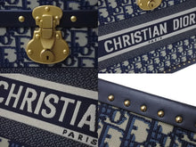 Load image into Gallery viewer, 新品同様 Christian Dior クリスチャンディオール トランク VESPA 946 07-BO-0261トップケース ネイビー ゴールド金具 中古 56327