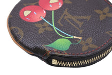 画像をギャラリービューアに読み込む, LOUIS VUITTON ルイヴィトン コインケース M95043 丸型 モノグラム チェリー コーティングキャンバス ブラウン 美品 中古 56328