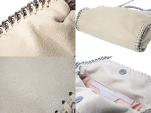 画像をギャラリービューアに読み込む, Stella McCartney ステラマッカートニー ショルダーバッグ ベージュ シルバー ガンメタル エコレザー 371223 美品 中古 56336