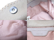 画像をギャラリービューアに読み込む, Stella McCartney ステラマッカートニー ショルダーバッグ ベージュ シルバー ガンメタル エコレザー 371223 美品 中古 56336