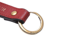 画像をギャラリービューアに読み込む, GUCCI グッチ キーホルダー キーチャーム タイガーヘッド レッド ゴールド金具 レザー 美品 中古 56339