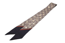 画像をギャラリービューアに読み込む, GUCCI グッチ スカーフ ネックボウ GG Bee シルク ブラック ブラウン 623140 3G001 4274 美品 中古 56340