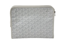 画像をギャラリービューアに読み込む, GOYARD ゴヤール ヘリンボーン柄 ジュバンス MM クラッチバッグ JOUVENMMLTY50CL50P ポーチ ロゴ シルバー金具 良品 中古 56344