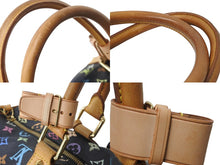 画像をギャラリービューアに読み込む, LOUIS VUITTON ルイヴィトン × 村上隆 モノグラムマルチカラー キーポル45 ボストンバッグ ノワール M92640 良品 中古 56345