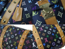 画像をギャラリービューアに読み込む, LOUIS VUITTON ルイヴィトン × 村上隆 モノグラムマルチカラー キーポル45 ボストンバッグ ノワール M92640 良品 中古 56345