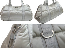 画像をギャラリービューアに読み込む, CHANEL シャネル ボストンバッグ スポーツライン ココマークスクエアロゴ 10番台 2006年 グレー シルバー金具 美品 中古 56356