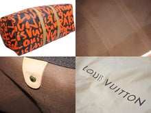 画像をギャラリービューアに読み込む, 新品同様 LOUIS VUITTON ルイ・ヴィトン モノグラム グラフィティ キーポル50 ボストン スプラウス オレンジ M93699 中古 56379