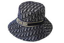 画像をギャラリービューアに読み込む, 新品同様 ChristianDior クリスチャンディオール ハット オブリーク サイズ58 ネイビー コットン レーヨン 05CDO924I134 中古 56402