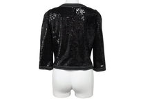 画像をギャラリービューアに読み込む, CHANEL シャネル ジャケット スパンコール P45044V26650 ブラック サイズ38 レディース 美品 中古 56410