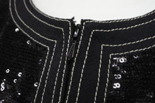 画像をギャラリービューアに読み込む, CHANEL シャネル ジャケット スパンコール P45044V26650 ブラック サイズ38 レディース 美品 中古 56410