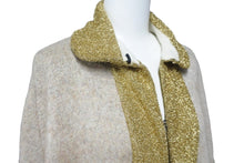 画像をギャラリービューアに読み込む, GUCCI グッチ モヘア 蝶々 ロング ケープ オーダーメイド マルチカラー ゴールド デザイン ロング シルク 美品 中古 56417