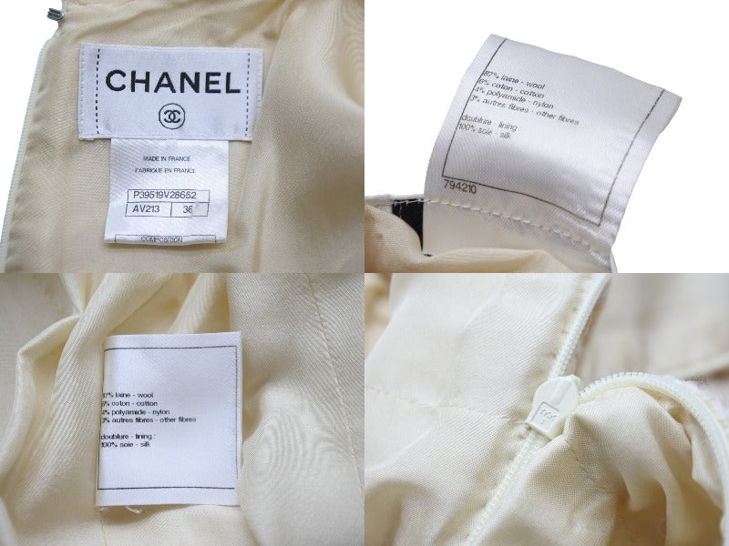 CHANEL シャネル ワンピース P39519V28652 アイボリー ツイード サイズ36 美品 中古 56424 – Casanova  Vintage