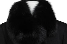 画像をギャラリービューアに読み込む, MAX MARA マックスマーラ コート ロングコート 毛皮 ブラック アルパカ ウール サイズ42 10160413 美品 中古 56432
