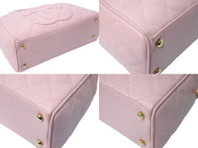 画像をギャラリービューアに読み込む, CHANEL シャネル ハンドバッグ ミニボストンバッグ キャビアスキン ピンク 8番台 A20996 ゴールド金具 美品 中古 56447