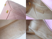 画像をギャラリービューアに読み込む, CHANEL シャネル ハンドバッグ ミニボストンバッグ キャビアスキン ピンク 8番台 A20996 ゴールド金具 美品 中古 56447