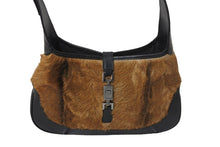 画像をギャラリービューアに読み込む, GUCCI グッチ ハンドバッグ ジャッキー ワンショルダーバッグ 001.3635 1781 ハラコ レザー ブラウン シルバー金具 美品 中古 56454