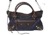 画像をギャラリービューアに読み込む, BALENCIAGA バレンシアガ ショルダーバッグ 103208213048 ザ ファースト ２WAY デニム 美品 中古 56464