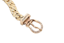 Load image into Gallery viewer, HERMES エルメス ヴィンテージ 80s ブレスレット ブックセリエ PM ゴールド ダイヤモンド 35.1g 美品 中古 56485