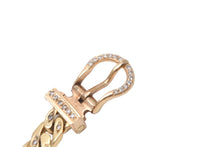 Load image into Gallery viewer, HERMES エルメス ヴィンテージ 80s ブレスレット ブックセリエ PM ゴールド ダイヤモンド 35.1g 美品 中古 56485