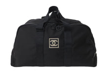 画像をギャラリービューアに読み込む, 極美品 CHANEL シャネル ボストンバッグ スポーツライン 7番台 ココマーク 銀行強盗 ブラック ナイロン ブラック金具 中古 56502