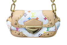 画像をギャラリービューアに読み込む, 極美品 LOUIS VUITTON ルイヴィトン ハンドバッグ マリリン モノグラム ホワイト マルチカラー M40127 ゴールド金具 中古 56504