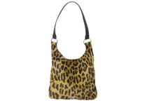 Load image into Gallery viewer, PRADA プラダ ハンドバッグ ワンショルダー レオパード柄 ブラウン ハラコ ファー 中古 美品 56518