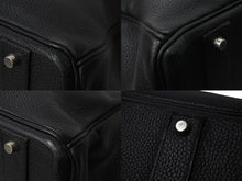 Load image into Gallery viewer, HERMES エルメス バーキン50 ハンドバッグ ブラック シルバー金具 トリヨンクレマンス □H刻印 2004年 良品 中古 56523