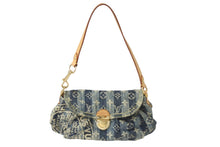 画像をギャラリービューアに読み込む, LOUIS VUITTON ルイヴィトン ショルダーバッグ M95333 ミニプリーティ レイエ モノグラムデニム ゴールド金具 良品 中古 56525