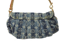 画像をギャラリービューアに読み込む, LOUIS VUITTON ルイヴィトン ショルダーバッグ M95333 ミニプリーティ レイエ モノグラムデニム ゴールド金具 良品 中古 56525