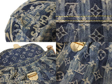 画像をギャラリービューアに読み込む, LOUIS VUITTON ルイヴィトン ショルダーバッグ M95333 ミニプリーティ レイエ モノグラムデニム ゴールド金具 良品 中古 56525