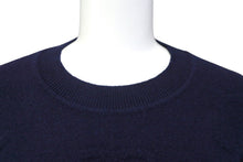 Load image into Gallery viewer, CHANEL シャネル ニット セーター 21P ココマーク ネイビー ピンク カシミヤ ポリウレタン サイズ36 P70525K10076 美品 中古 56528
