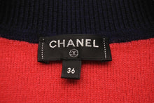 Load image into Gallery viewer, CHANEL シャネル ニット セーター 21P ココマーク ネイビー ピンク カシミヤ ポリウレタン サイズ36 P70525K10076 美品 中古 56528