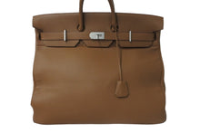 Load image into Gallery viewer, 極美品 HERMES エルメス ボストンバッグ オータクロア 50 □P刻印 トゴ ブラウン系 マットシルバー金具 中古 56539