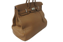 Load image into Gallery viewer, 極美品 HERMES エルメス ボストンバッグ オータクロア 50 □P刻印 トゴ ブラウン系 マットシルバー金具 中古 56539